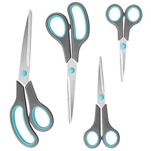Asdirne 4-piece scissors set in blue and gray