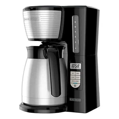 BLACK+DECKER thermal programmable coffee maker with strength selector