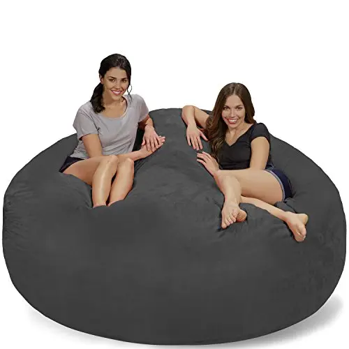 7 Ft Microsuede, Charcoal (Cover Only)