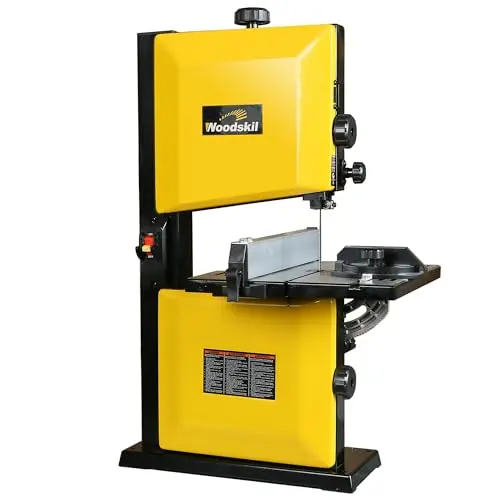 Woodskil 9-inch benchtop bandsaw with cast aluminum table