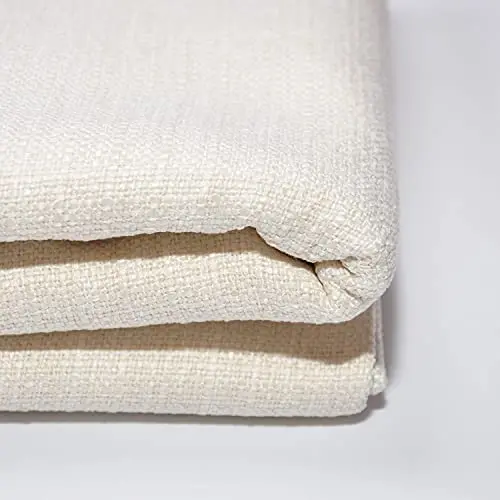 YU TONE solid ivory polyester upholstery fabric