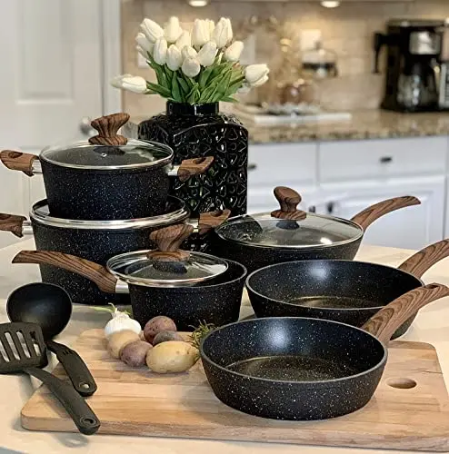 Nonstick Granite Coating, Induction & Gas Compatible