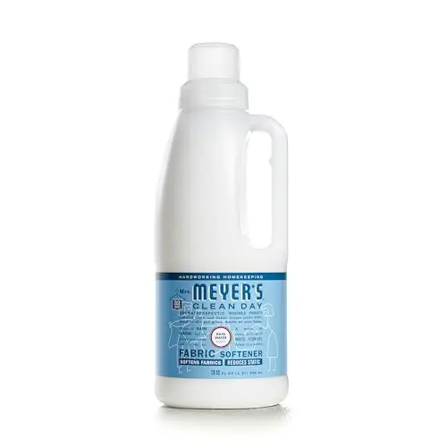 Mrs. Meyer's liquid fabric softener bottle with rain water scent
