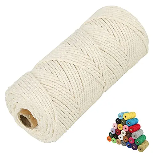 LECZIVOEN natural white macrame cotton cord