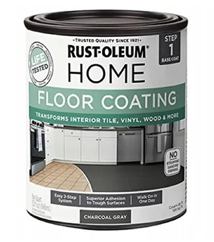 Rust-Oleum home floor coating in charcoal gray
