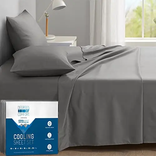 Degrees of Comfort cooling sheets on a bed