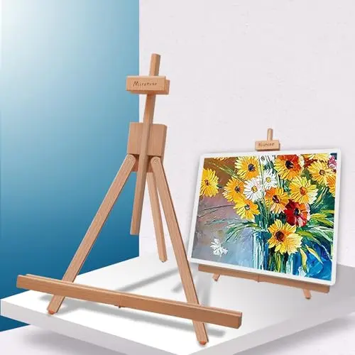 Miratuso folding wooden tabletop easel with adjustable height