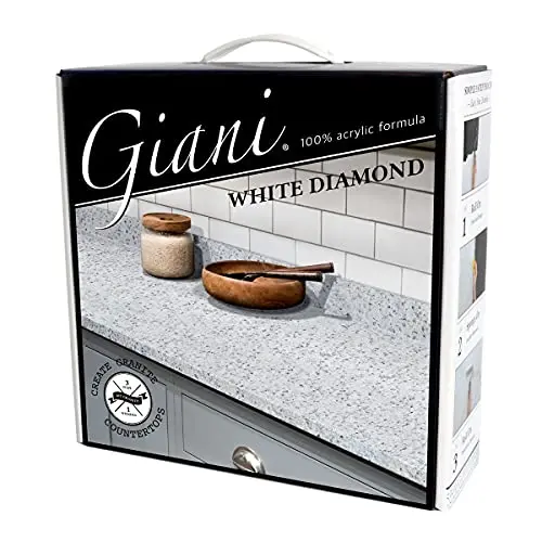 Giani Granite Countertop Paint Kit showing finished granite effect on countertop