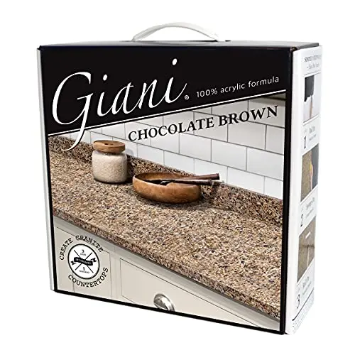 Giani Granite Countertop Paint Kit in Chocolate Brown for transforming surfaces