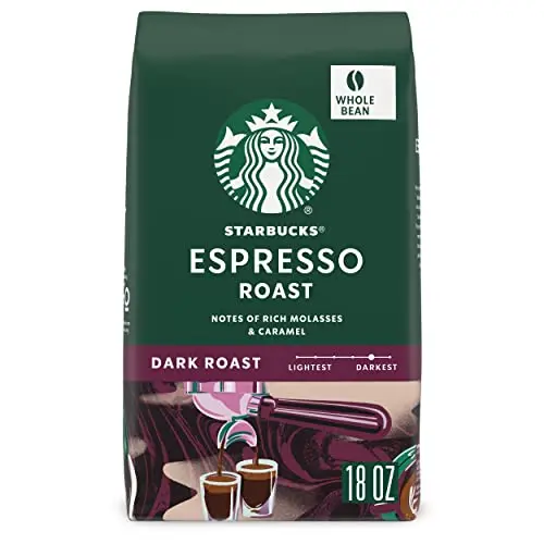 Starbucks Espresso Roast whole bean coffee bag