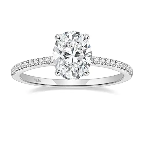 Oval Cut CZ Engagement and Band Combo