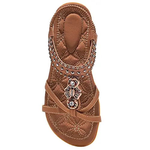 Dressy Comfort Sandals with Elastic Ankle