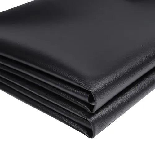 HBU black waterproof synthetic leather fabric for upholstery projects