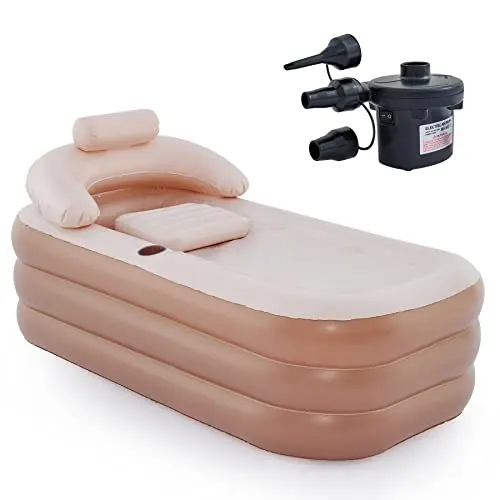 Super-comfortable inflatable tub with electric pump