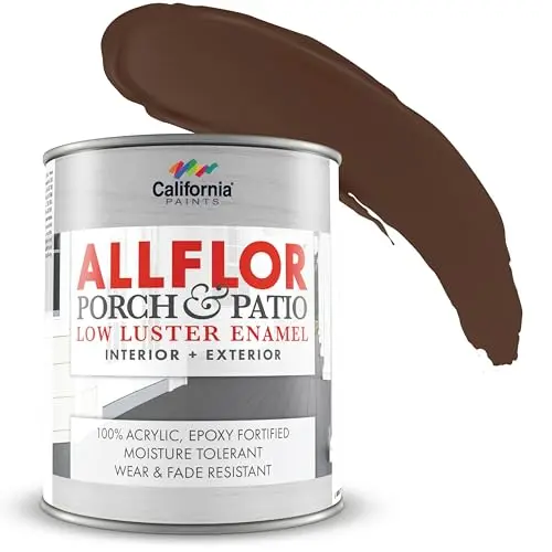 CALIFORNIA PAINTS ALLFLOR porch and floor enamel paint in saddle brown