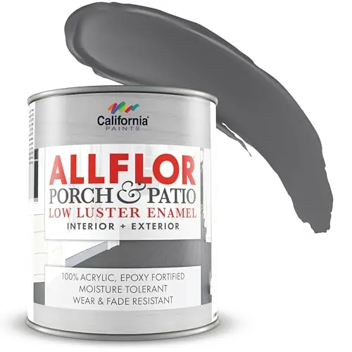 CALIFORNIA PAINTS ALLFLOR porch and patio enamel paint in battleship gray