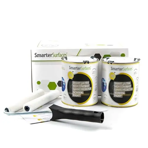 Smarter Surfaces Ultra High Contrast Projector Screen Paint in dark grey for maximum contrast