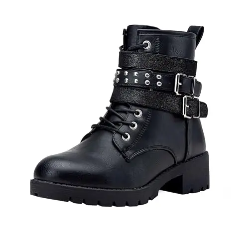 Fashion-forward moto ankle boot