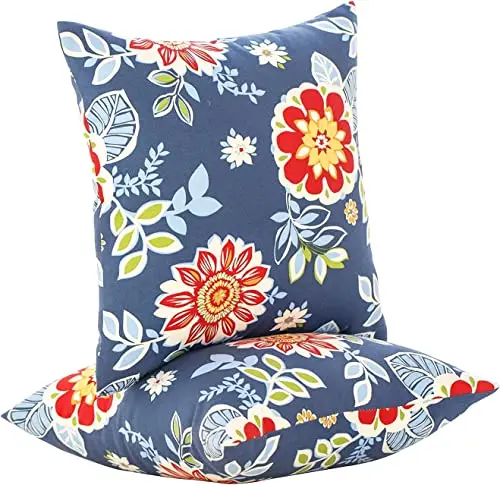 JMGBird outdoor waterproof pillows with floral pattern