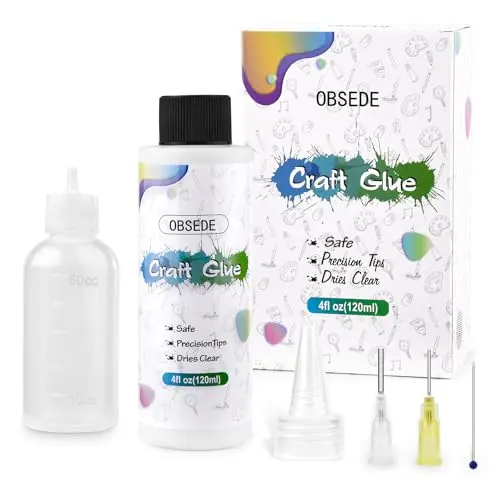 OBSEDE Clear Craft Glue bundle with precision bottles and metal tips