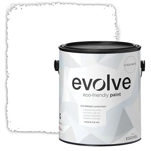 EVOLVE Paint & Primer white gallon can with eggshell finish