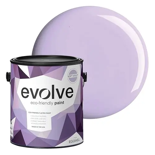 EVOLVE paint and primer in soft violet color for interior and exterior surfaces