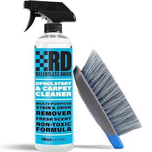 Relentless Drive car carpet cleaner kit with brush