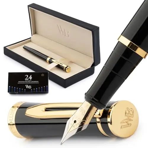 Refined metal design with extra-fine nib