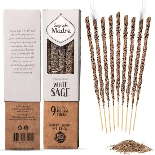 Wildly harvested white sage incense sticks (9-pack)