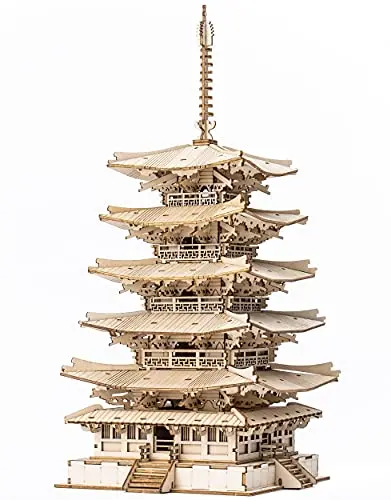 ROLIFE five-storied pagoda wooden model kit assembled