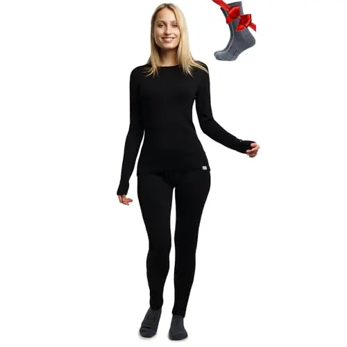 Heavyweight/Midweight Merino Wool, Top+Bottom+Socks