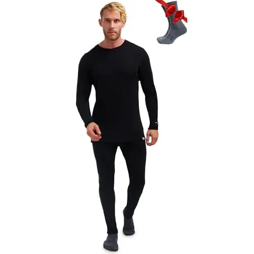 Midweight Wool, Top & Bottom + Free Socks