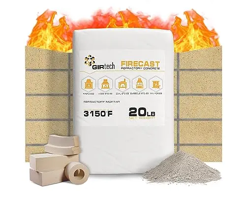 GIRtech FireCast castable refractory cement for pizza ovens and forges