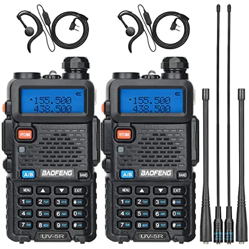 Affordable VHF/UHF Handheld Ham Radio (2-Pack)