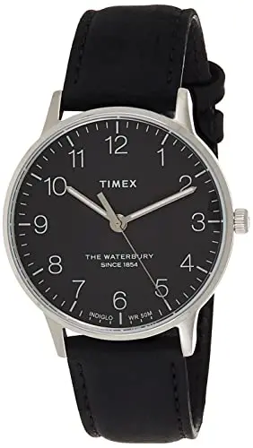 Elegant Leather Strap Analog