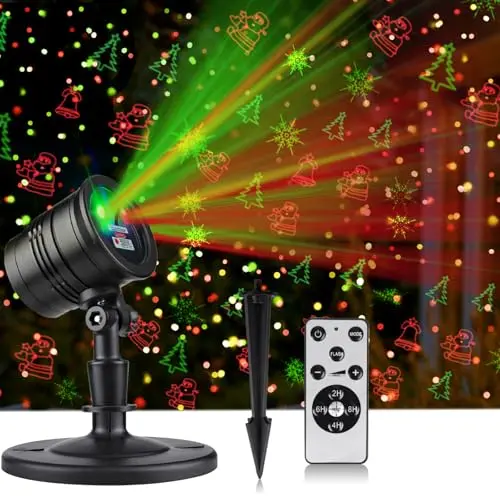 TOFU Christmas laser projector with multiple pattern options for outdoor decoration