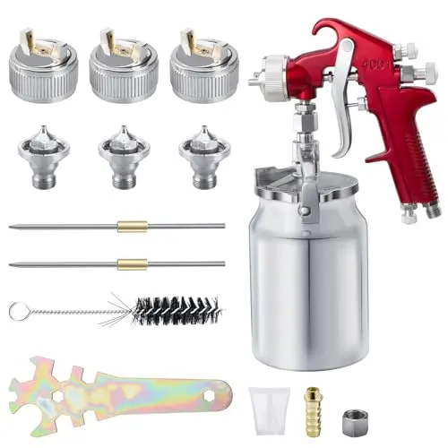 CARBOLE suction feed paint spray gun with stainless steel body