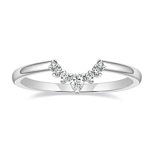 Curved CZ Stackable Band