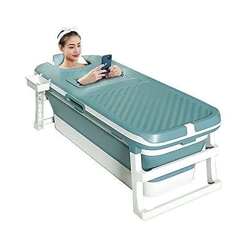 Spacious, foldable hot/ice bath tub with quick setup
