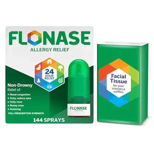 Bonus pack with tissues for severe allergies