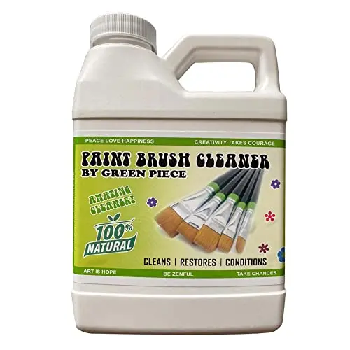 Green Piece natural paint brush cleaner bottle