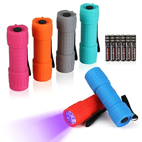 Set of Compact Blacklights with Batteries Included