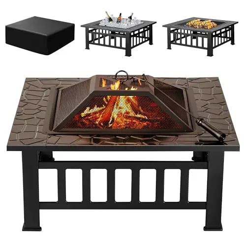 32-Inch Multi-Use Metal Firepit