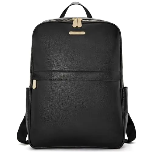 Premium Leather, Laptop-Compatible - Black