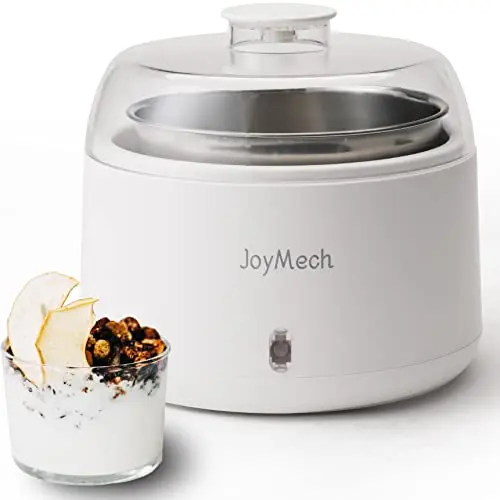 JoyMech compact yogurt maker with stainless steel container
