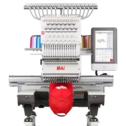 BAi The Mirror embroidery machine with 20x14 inch area and 15 needles