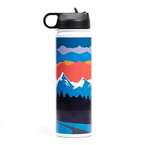 20oz Stainless Steel Mountain Scene Bottle