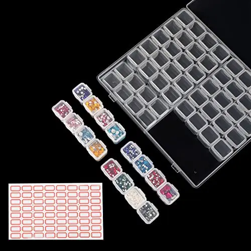 Ecurfu 56 slots diamond painting storage container