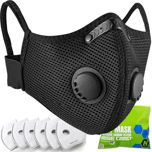 BASE CAMP M Plus reusable dust mask with activated carbon filters