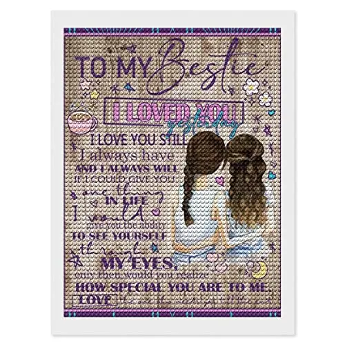 Vicyuly Best Friend diamond painting kit with round drills and canvas